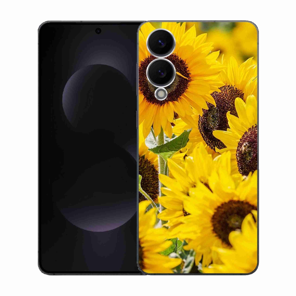 Zselés borítás mmCase Samsung Galaxy S25 Edge készülékhez - Napraforgó