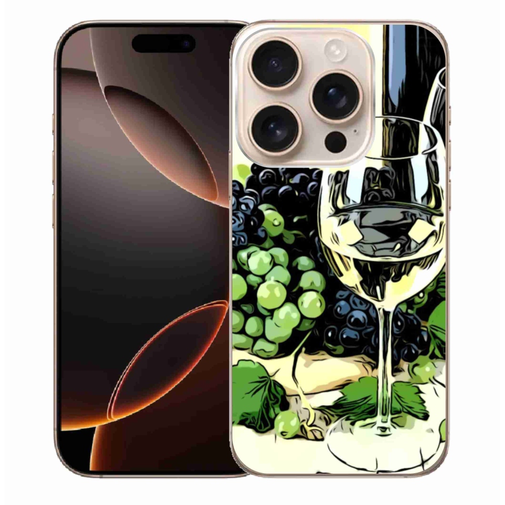 Zselés borítás mmCase iPhone 16 Pro Max készülékhez - borospohár