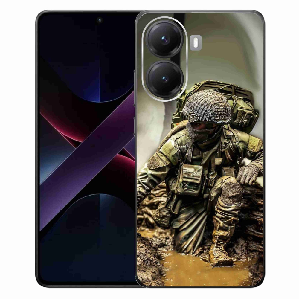 Gél borítás mmCase a Xiaomi Poco X7 Pro 5G-hez - katona