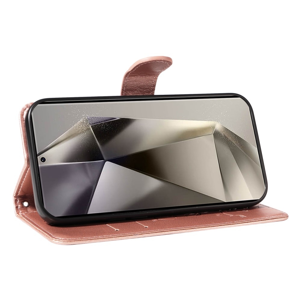 Pillangók könyv tok Samsung Galaxy S25 Ultra készülékhez - rózsaarany