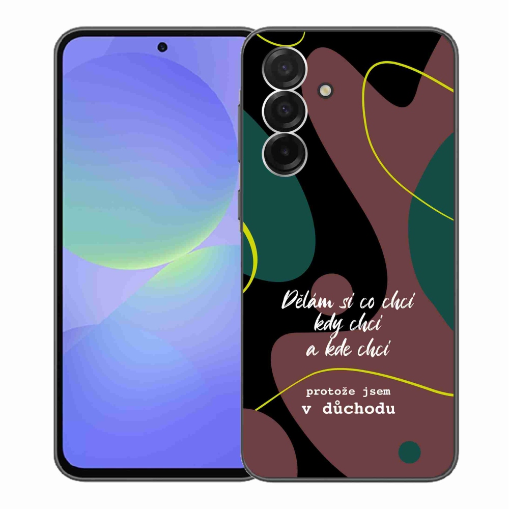 Gél borító mmCase Samsung Galaxy A36 5G - vicces szöveg 10 fekete háttér