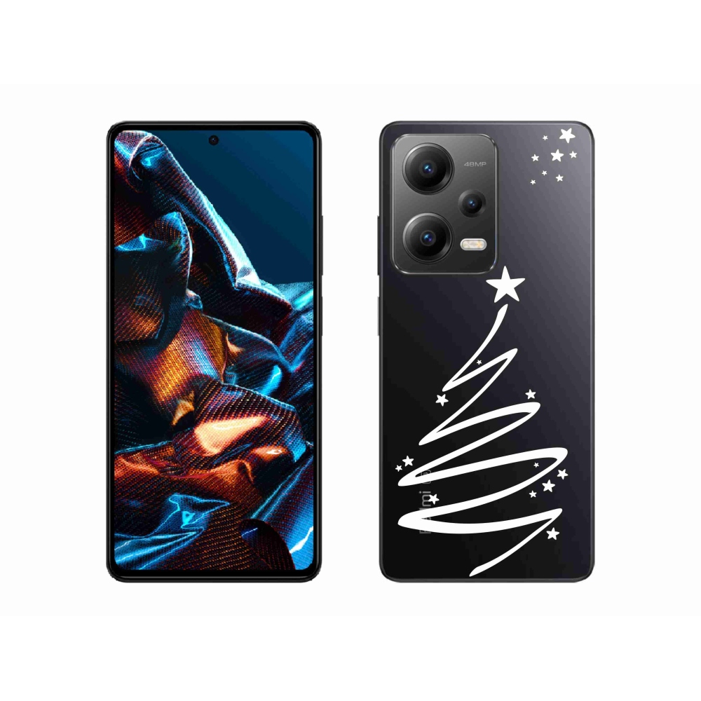 Gél borítás mmCase a Xiaomi Redmi Note 12 Pro 5G-hez - fehér fa átlátszó háttéren