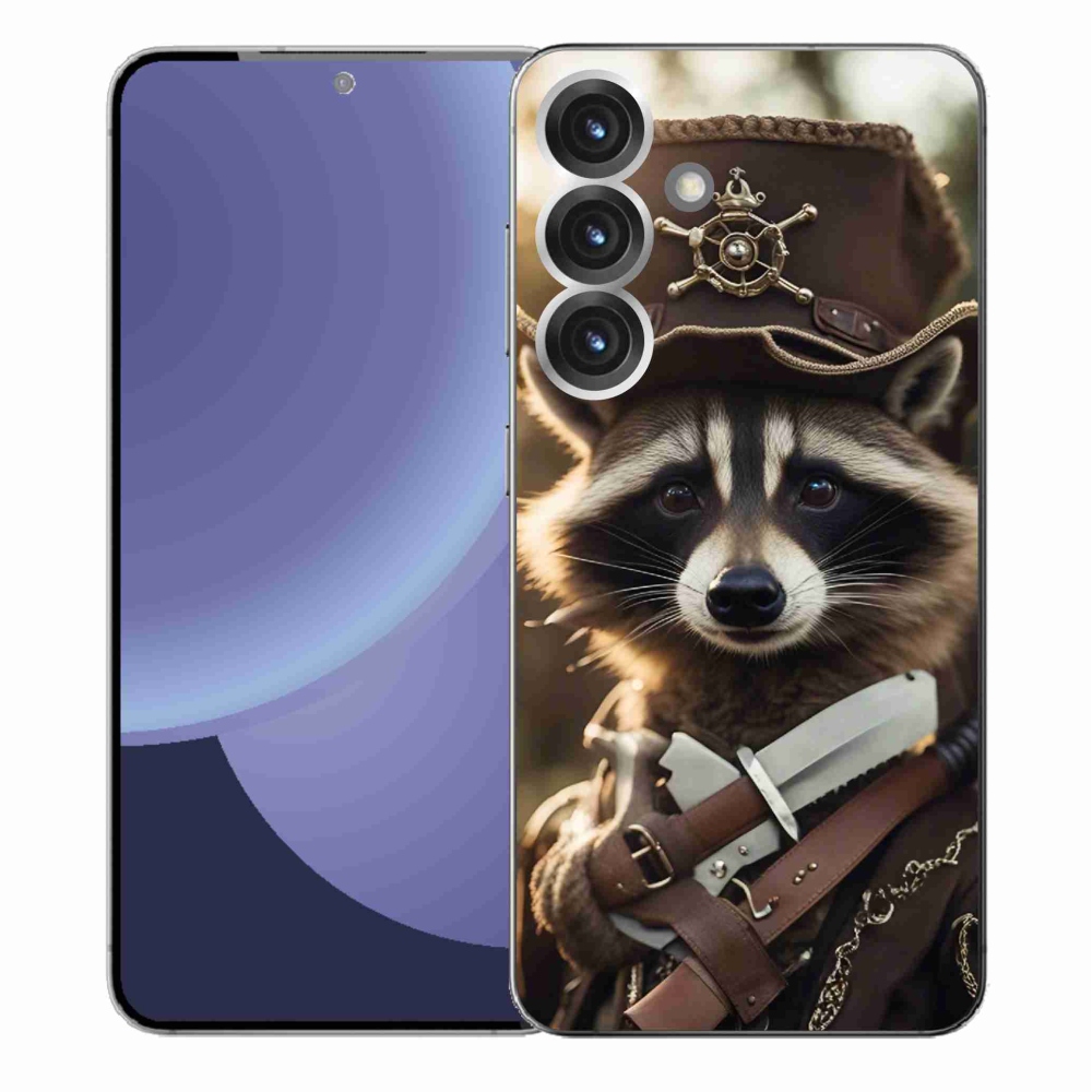 Zselés borítás mmCase Samsung Galaxy S25+ készülékhez - mosómedve egyenruhában