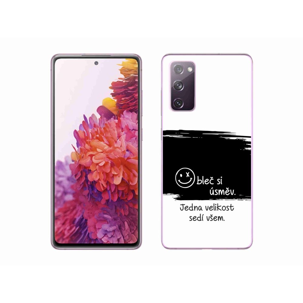 Gél borító mmCase Samsung Galaxy S20 FE készülékhez - vicces szöveg 8 fekete-fehér háttérrel