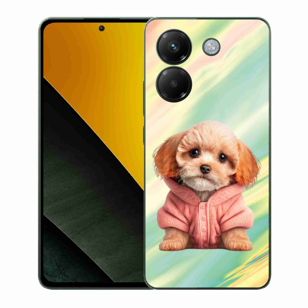 Gél borítás mmCase a Xiaomi Poco M7 Pro 5G számára - pulóveres kiskutya