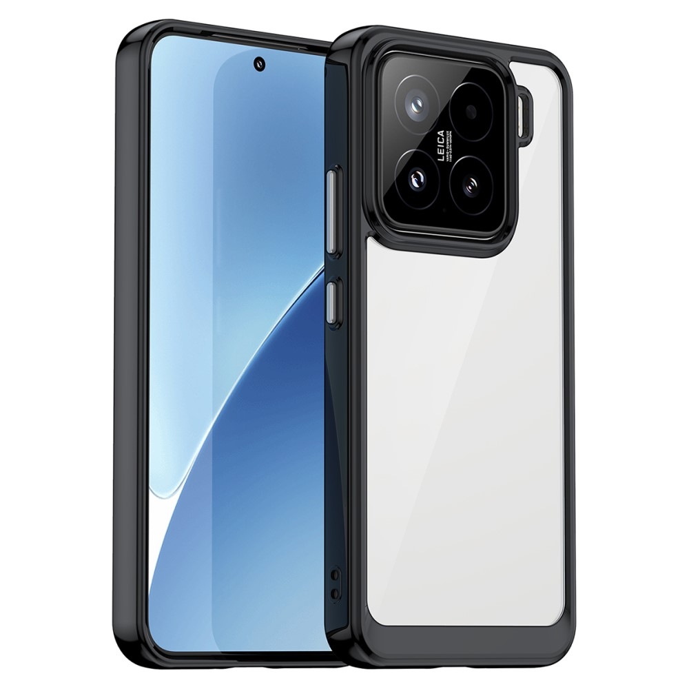 Gél tok fix hátlappal Xiaomi 15-hez - fekete