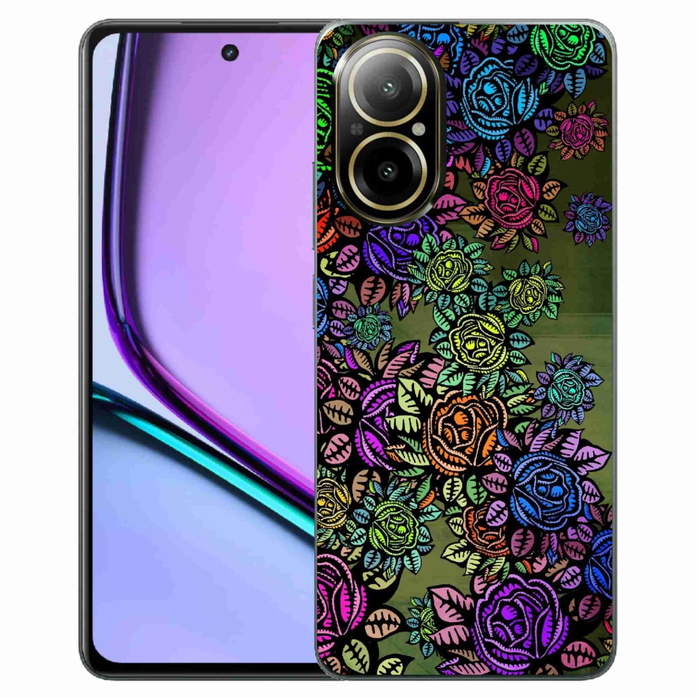 Zselés borító mmCase a Realme C67 készülékhez - virágok 6