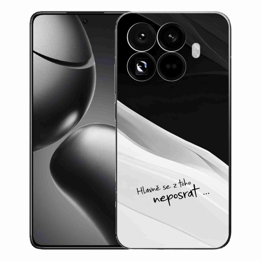 Gél borító mmCase a Xiaomi 15T Pro-hoz - vicces szöveg 13 fehér és fekete háttérrel