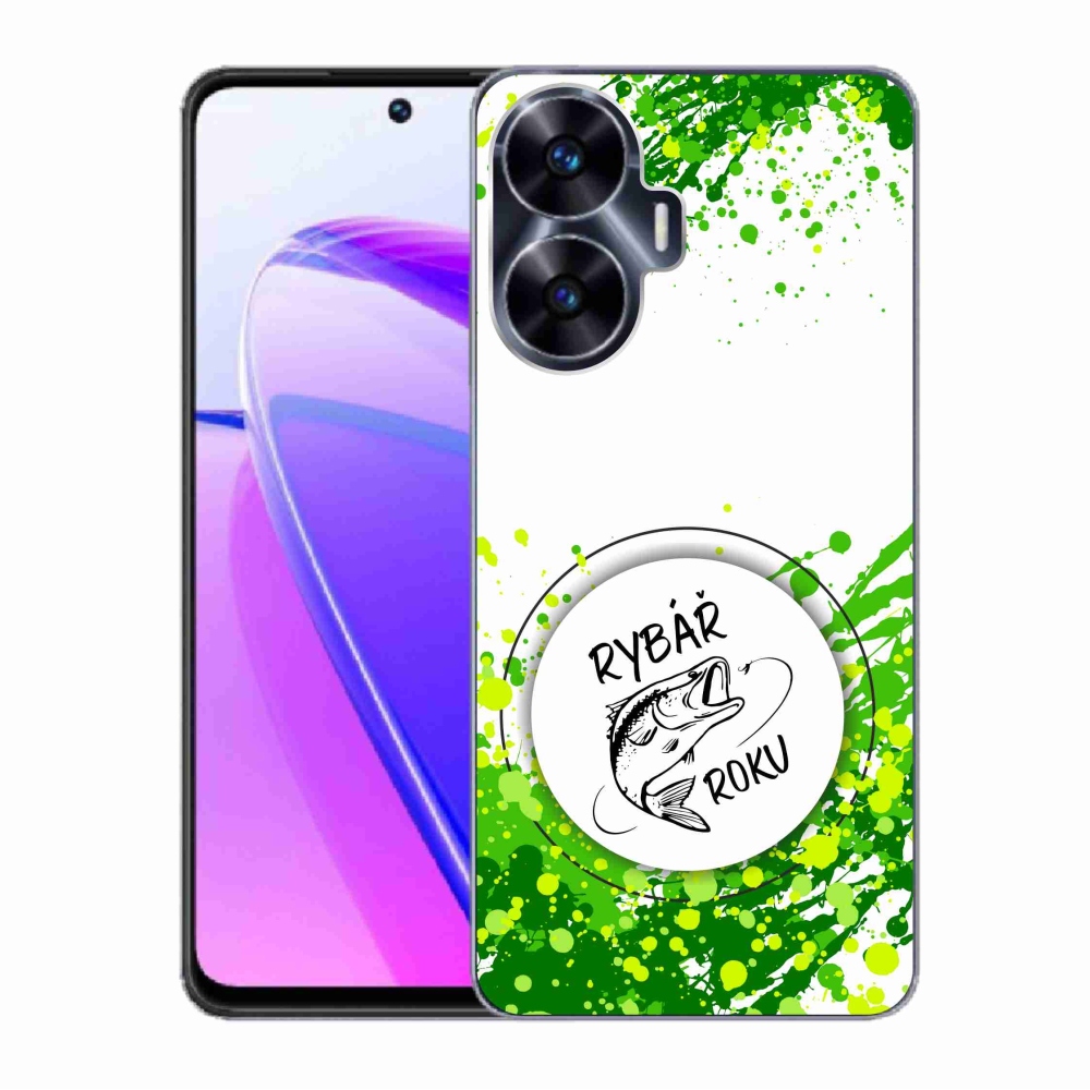 Gél borító mmCase a Realme C55 készülékre - az év halászának fehér háttere