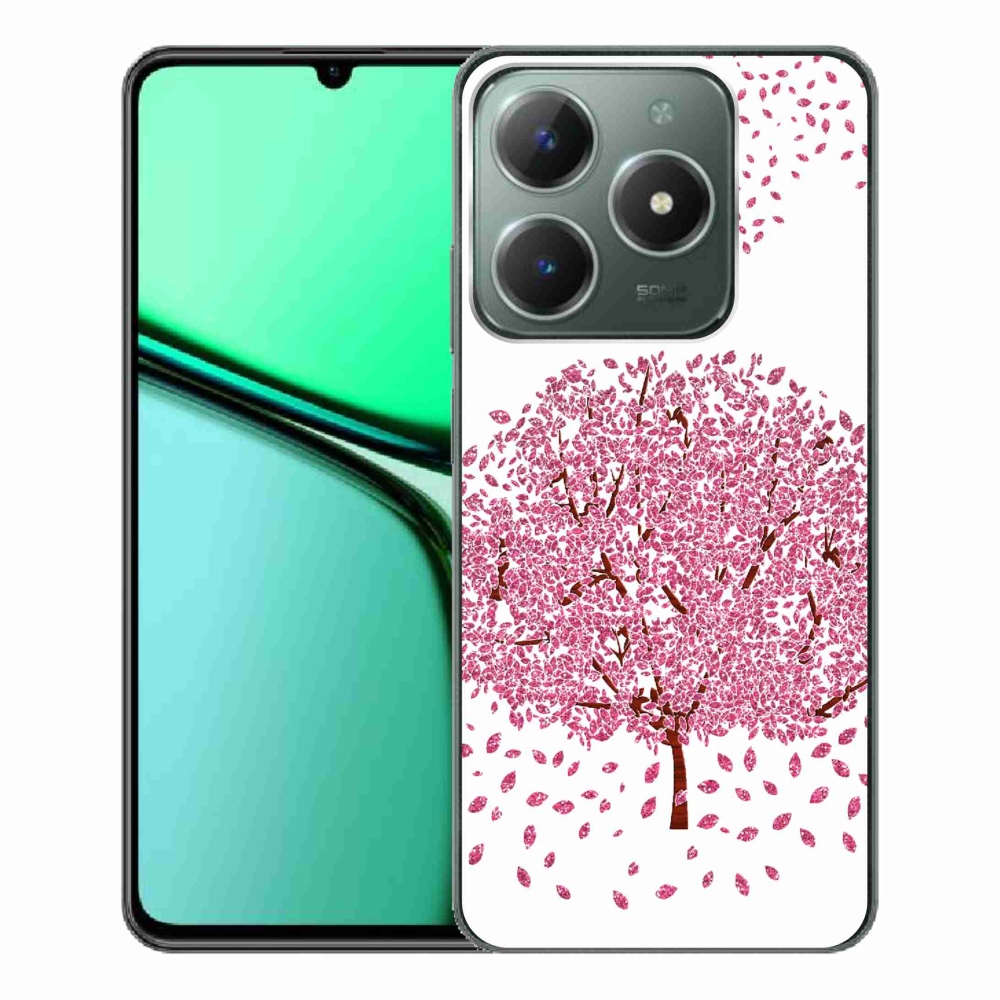 Zselés borító mmCase a Realme C61 készülékhez - rajzfilmfa levelekkel