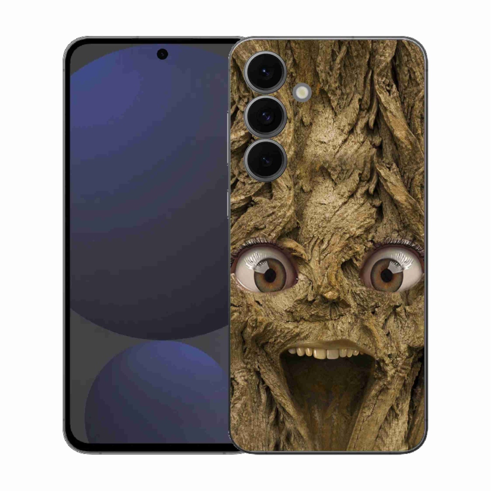 Gél borítás mmCase Samsung Galaxy S25 FE készülékhez - vidám fa szemekkel