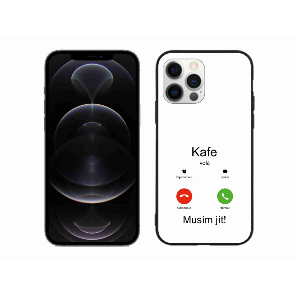 Gél borítás mmCase iPhone 12 Pro Max készülékhez - kávé hívó fehér háttér