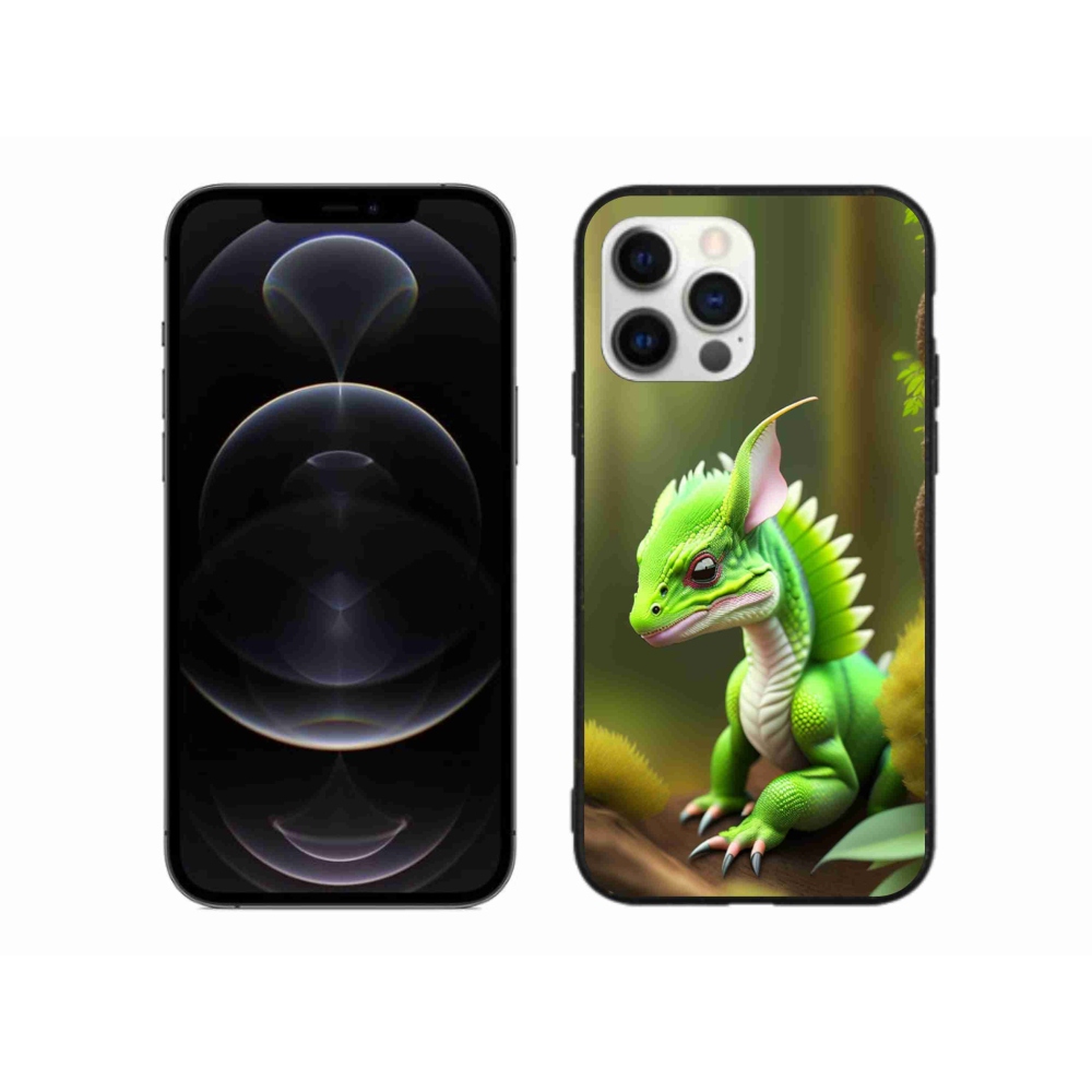 Zselés borítás mmCase iPhone 12 Pro Max készülékhez - zöld sárkány