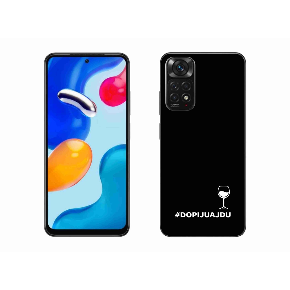 Gél borítás mmCase a Xiaomi Redmi Note 11S 4G-hez - bor motívum fekete háttérrel