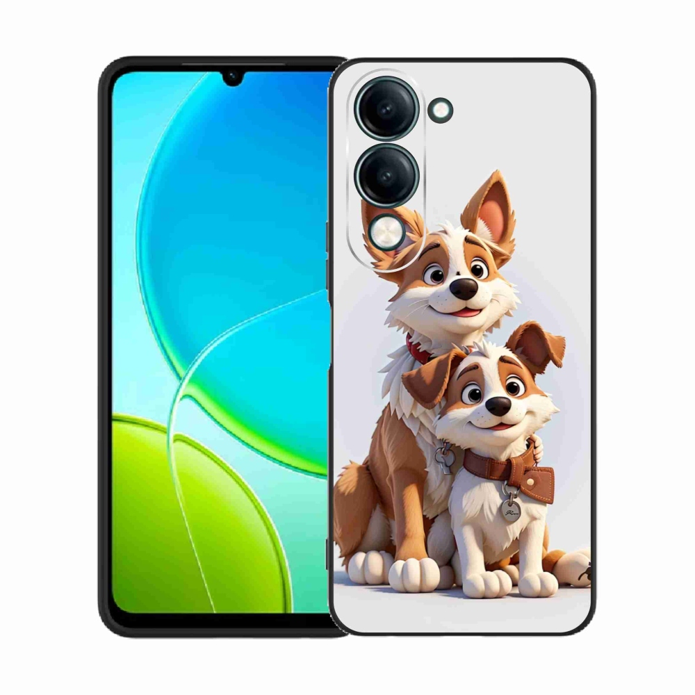 Gélburkolat mmCase a Vivo Y29s 5G-n - kutyák rajzolása