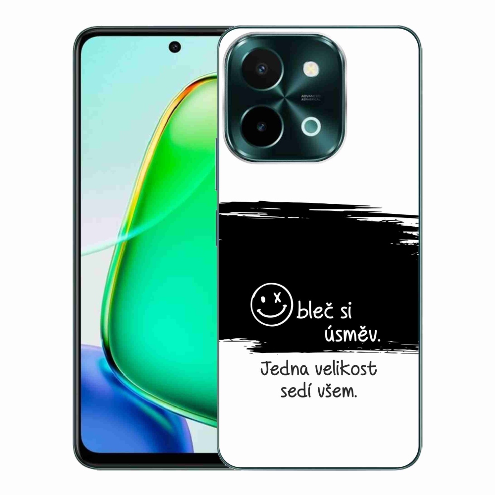 Gél borító mmCase a Vivo Y28-hoz - vicces szöveg 8 fekete és fehér háttérrel