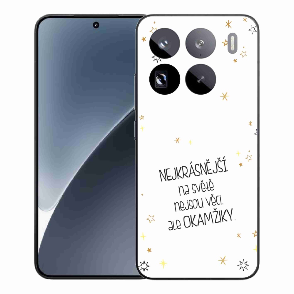 Gél borítás mmCase a Xiaomi 15 Pro számára - idézet 4 fehér háttér