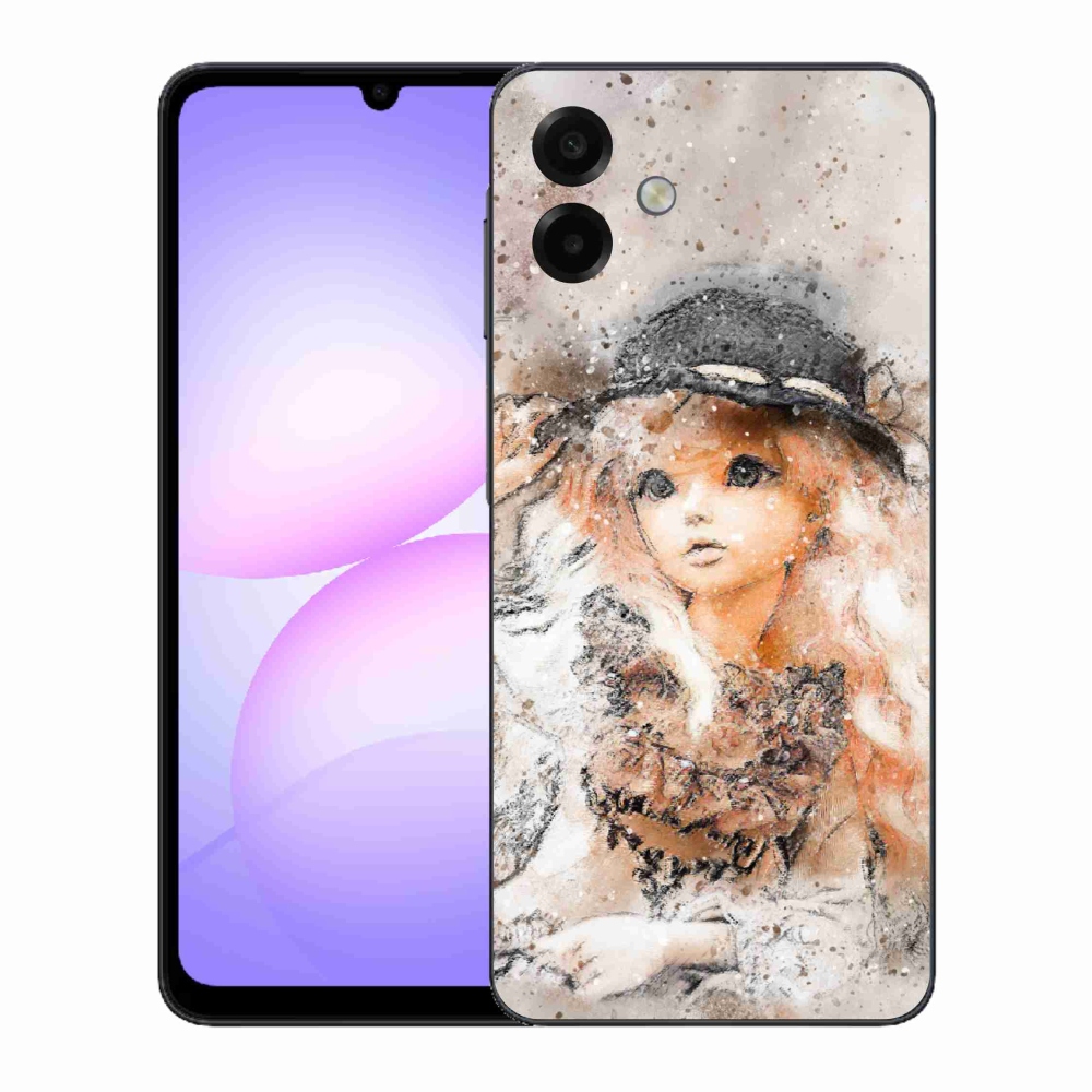 Gél borítás mmCase Samsung Galaxy A07 4G - kalapos lányhoz