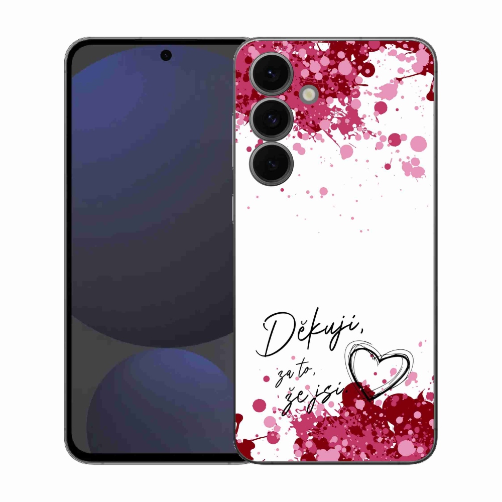 Gél borítás mmCase Samsung Galaxy S25 FE - text in love 2 fehér háttér