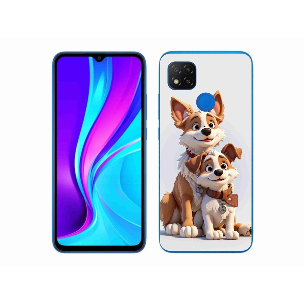 Gél borítás mmCase a Xiaomi Redmi 9C-hez - kutyák rajzolása