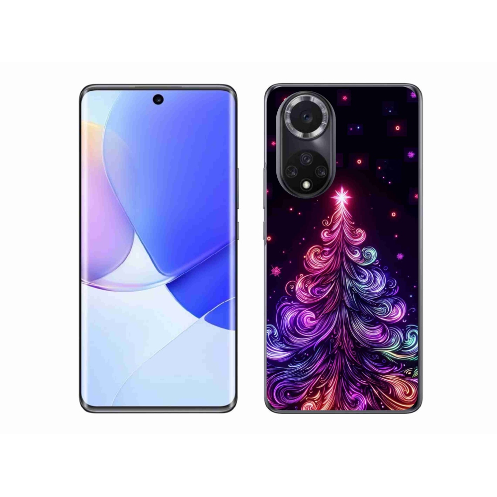 Zselés borítás mmCase a Honor 50-hez - neon karácsonyfa 1