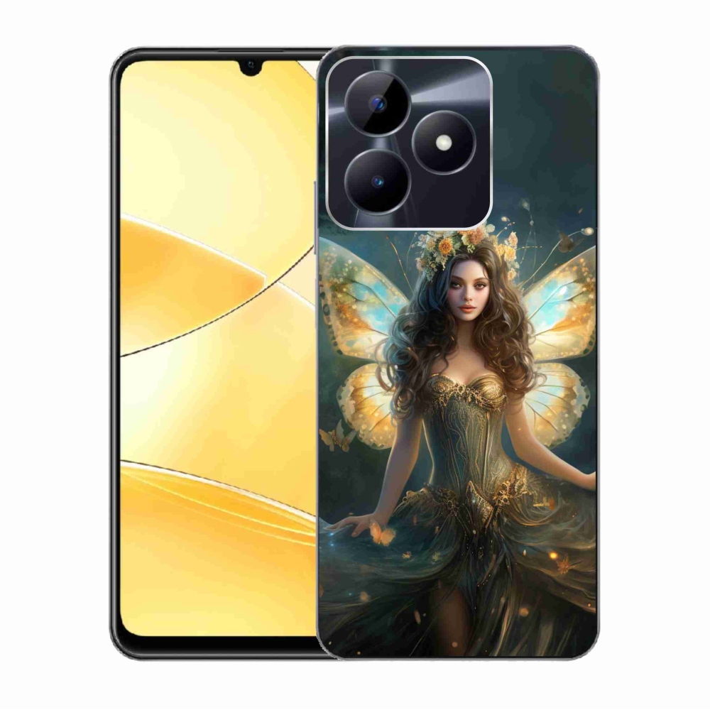 Zselés borítás mmCase a Realme C51/C53 készülékhez - pillangó nő