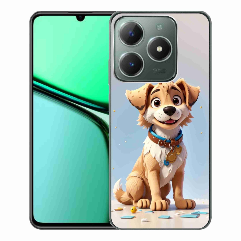 Zselés borítás mmCase a Realme C61 készülékhez - rajzfilm kiskutya
