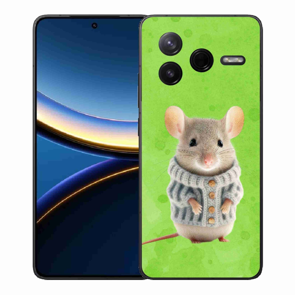 Gél borítás mmCase a Xiaomi Poco F7 Pro számára - egér pulóverben