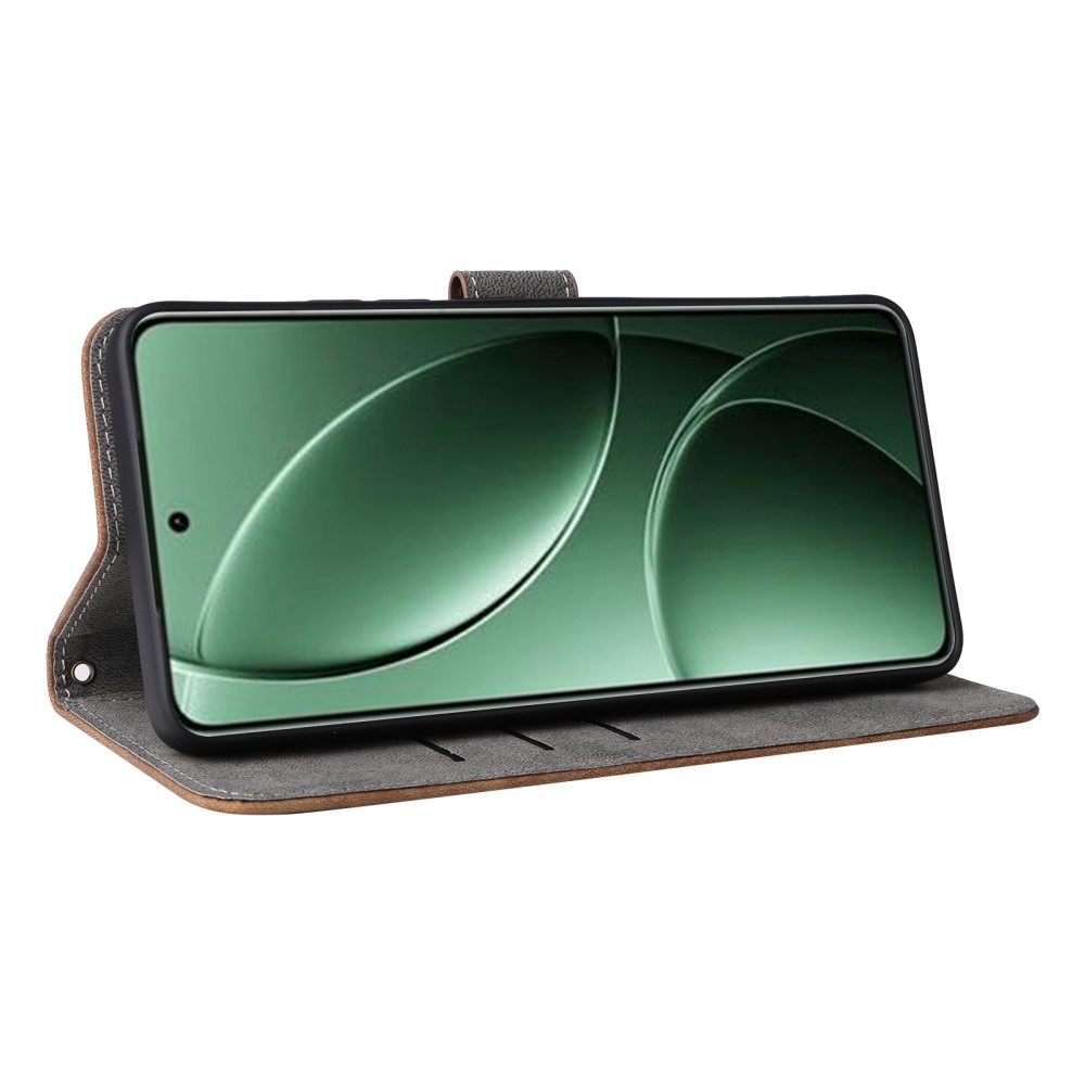 RFID könyvtáska a Xiaomi Poco F7 Pro 5G/Poco F7 Ultra 5G készülékhez - barna színű