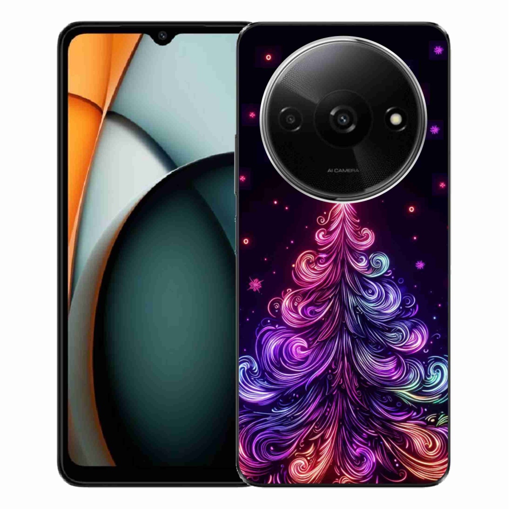 Gél borítás mmCase a Xiaomi Redmi A3-hoz - neon karácsonyfa 1