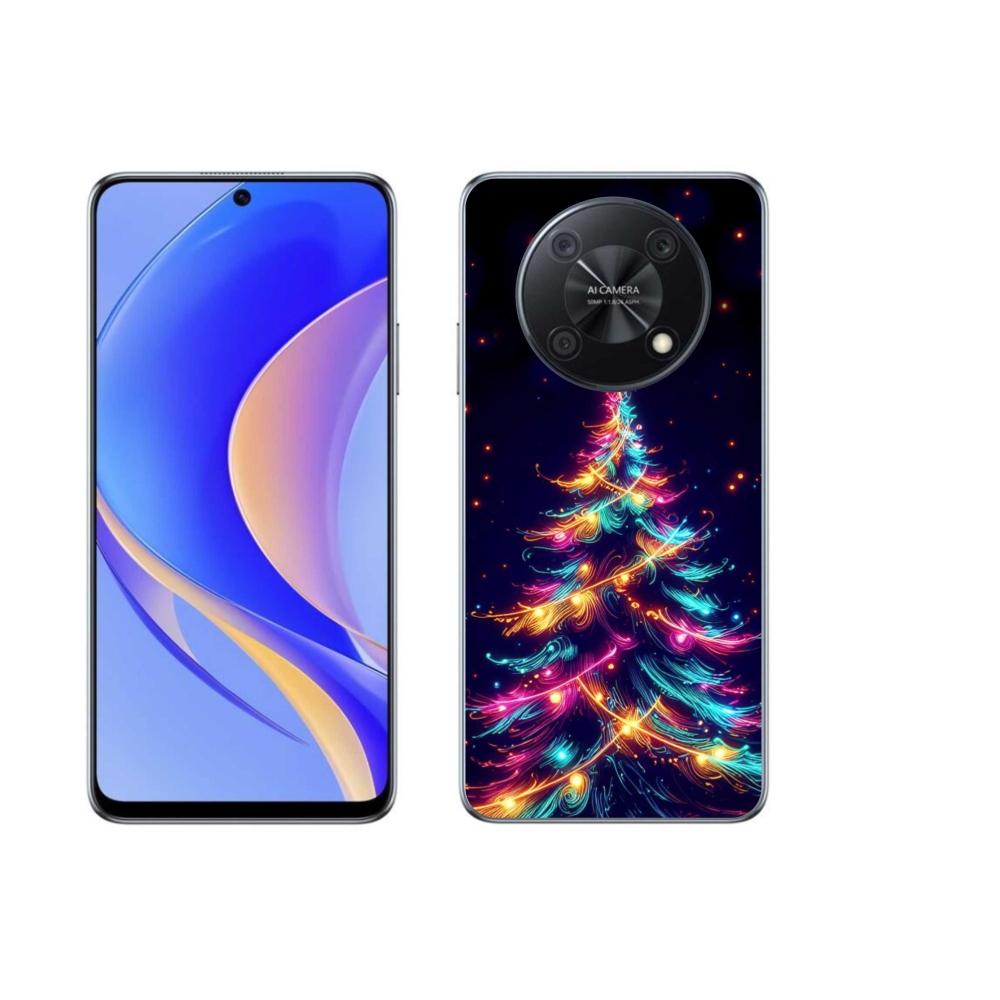 Gél borítás mmCase a Huawei Nova Y90-en - neon karácsonyfa