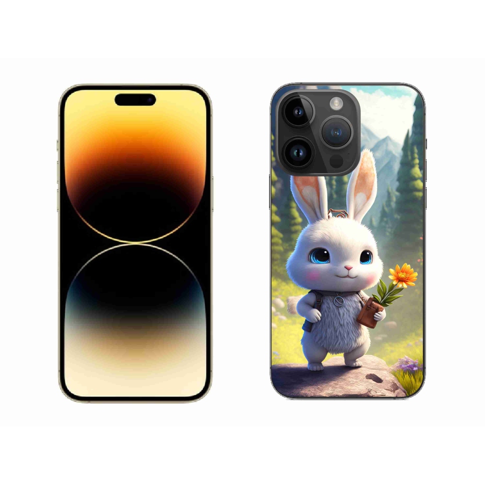 Zselés borítás mmCase iPhone 14 Pro Max készülékhez - aranyos nyuszi