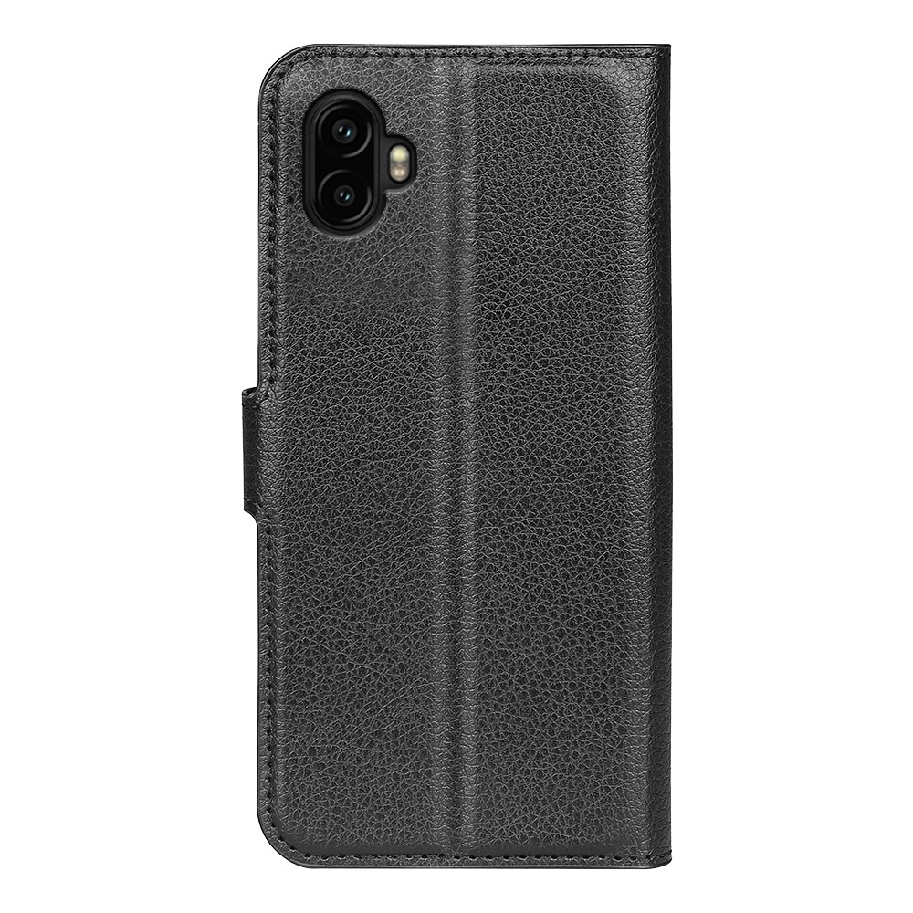 Litchi könyv tok Samsung Galaxy Xcover 7 Pro készülékhez - fekete