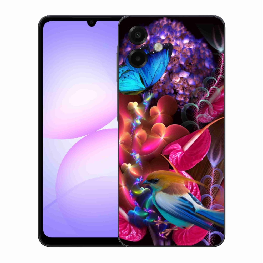 Gél borítás mmCase Samsung Galaxy A07 4G - színes virágokhoz