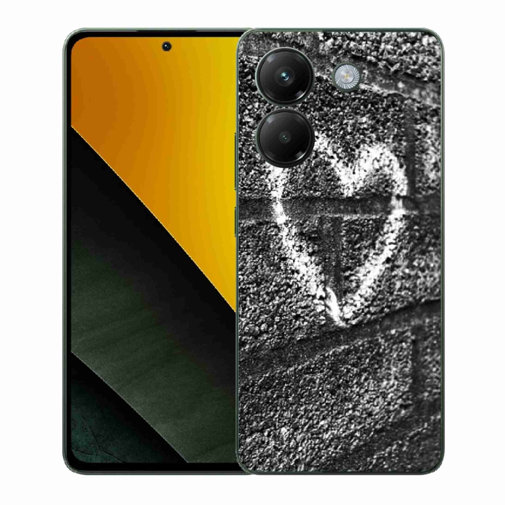 Gél borítás mmCase a Xiaomi Poco M7 Pro 5G-hez - szív a falon