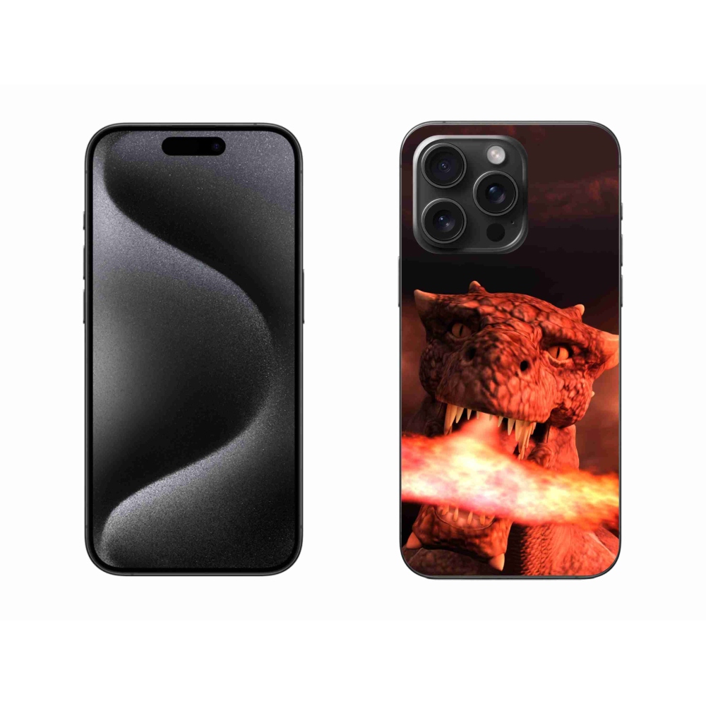 Gél védőburkolat mmCase iPhone 15 Pro Max készülékhez - sárkány