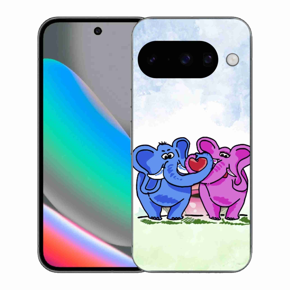 Gél borítás mmCase a Google Pixel 10 számára - szerelmes elefántok