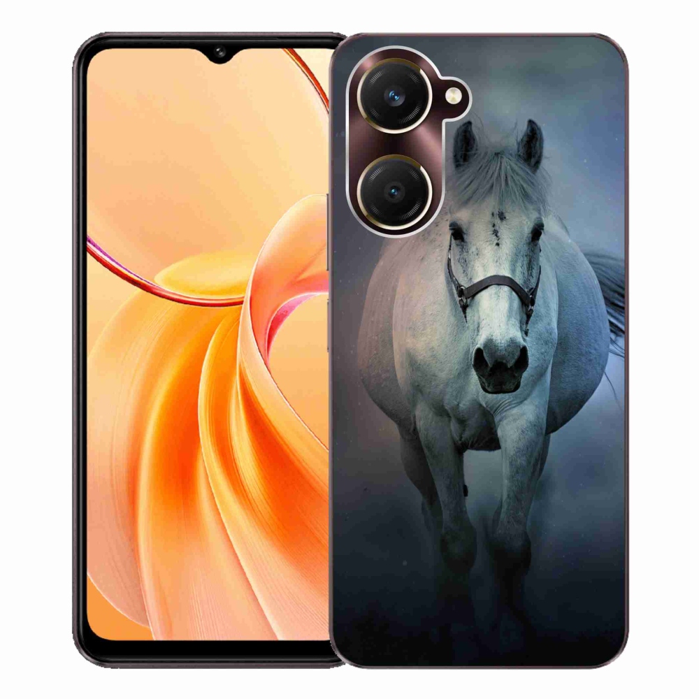 Gélburkolat mmCase a Vivo Y28s 5G-n - futó fehér ló