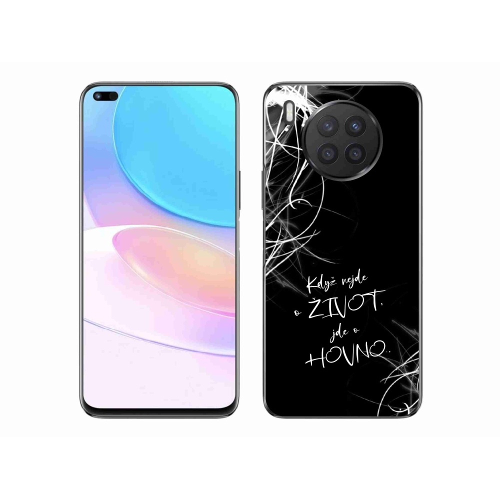 Gél borító mmCase a Honor 50 Lite készülékhez - vicces szöveg 16 fekete háttér