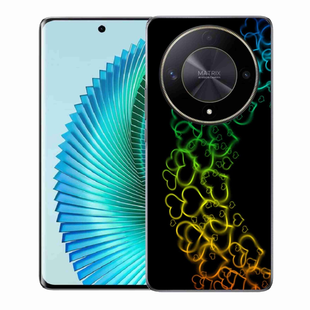 Gél borítás mmCase a Honor Magic 6 Lite 5G készülékhez - színes szívek