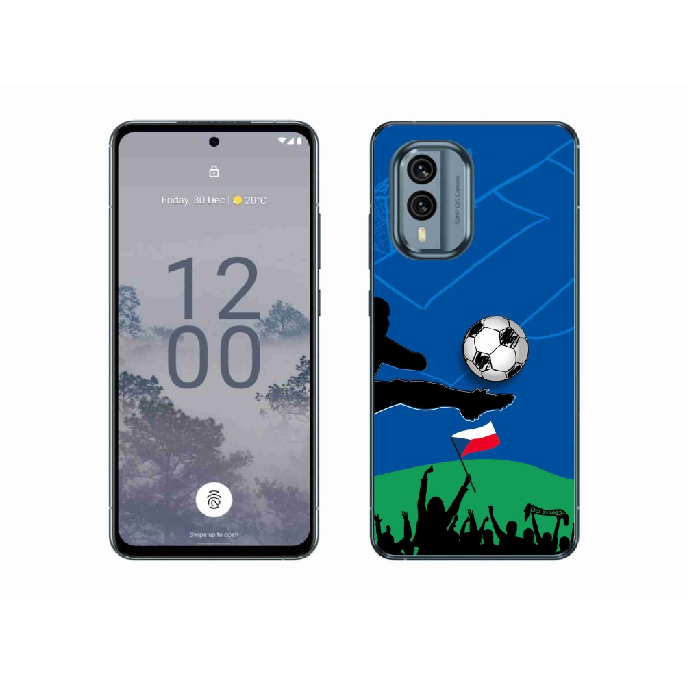 Zselés borítás mmCase a Nokia X30 5G készülékhez - futballszurkolók számára