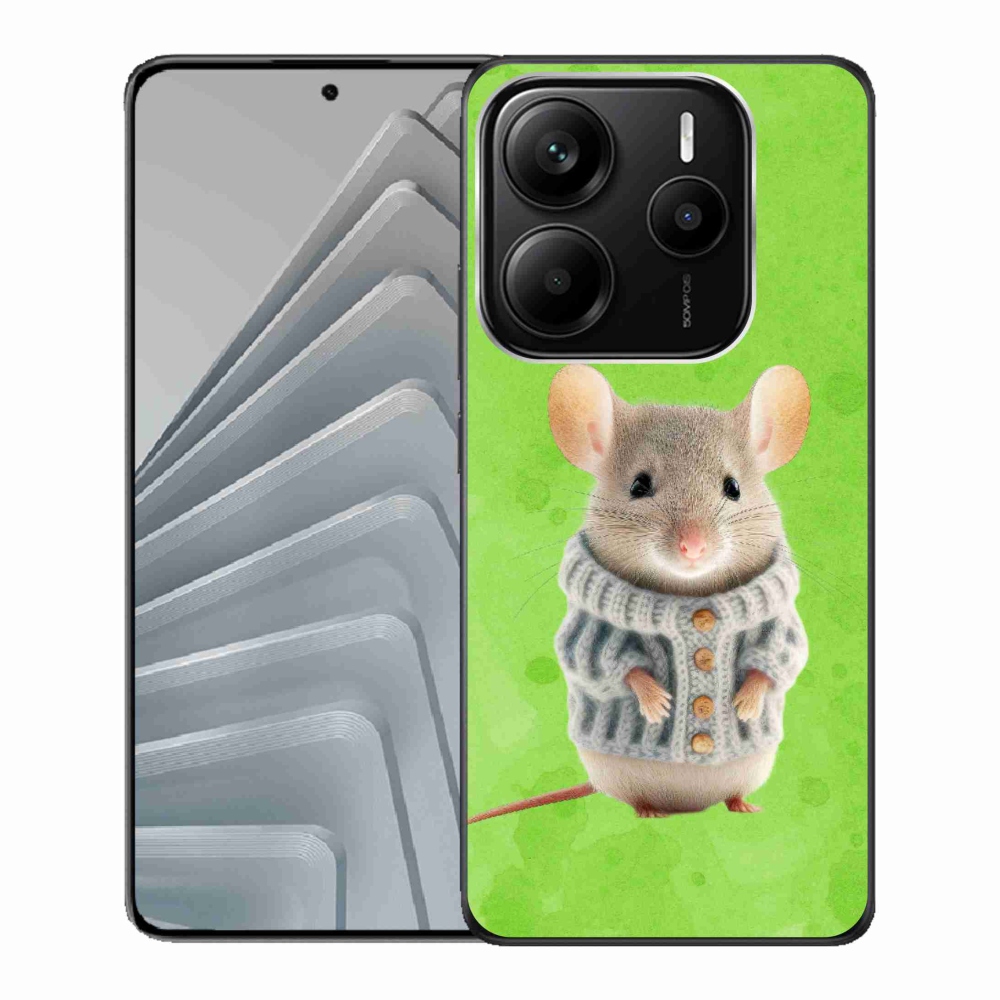 Gél borítás mmCase a Xiaomi Redmi Note 14 5G-hez - egér pulóverben