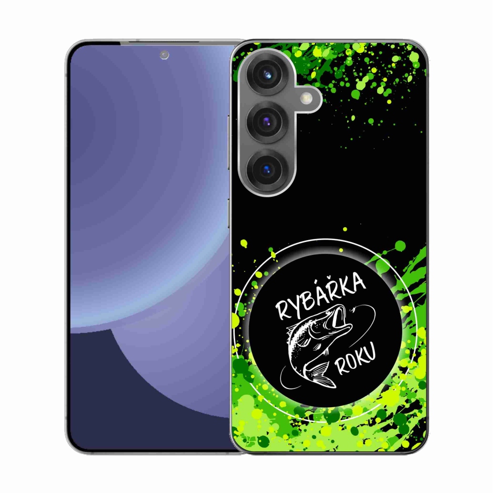 Gél borító mmCase Samsung Galaxy S25 készülékhez - Az év halászának fekete háttere