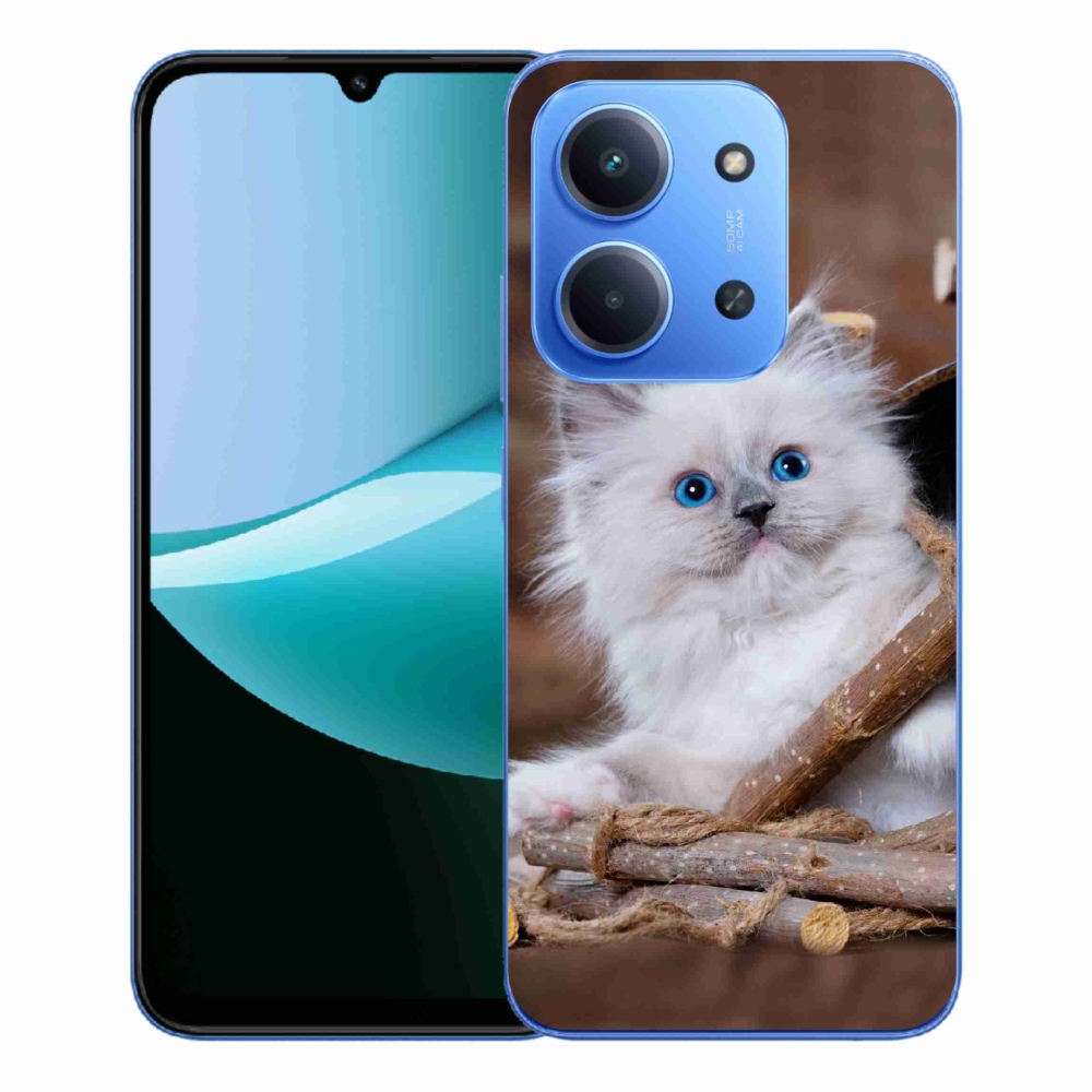 Gél borítás mmCase a Xiaomi Redmi 15C 4G/5G (173mm) - fehér cica