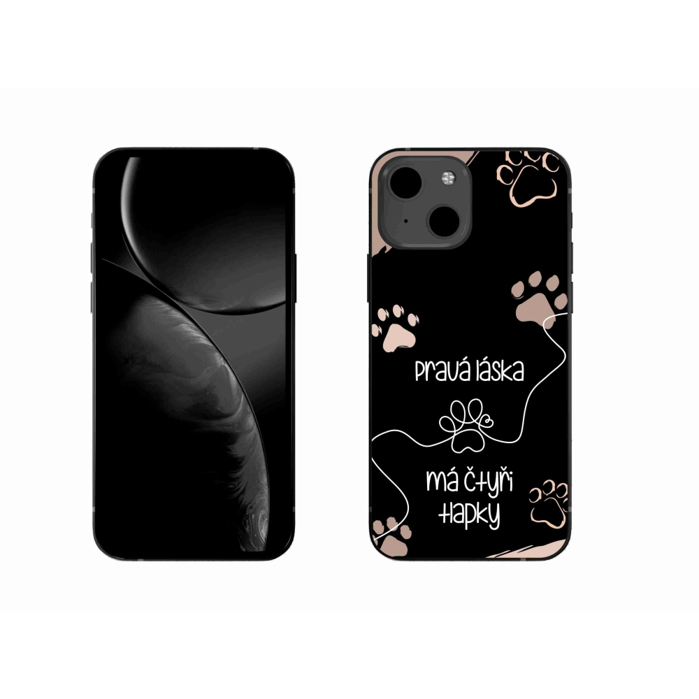 Gél borítás mmCase iPhone 13 6.1 készülékhez - kutya motívum 1 fekete háttér