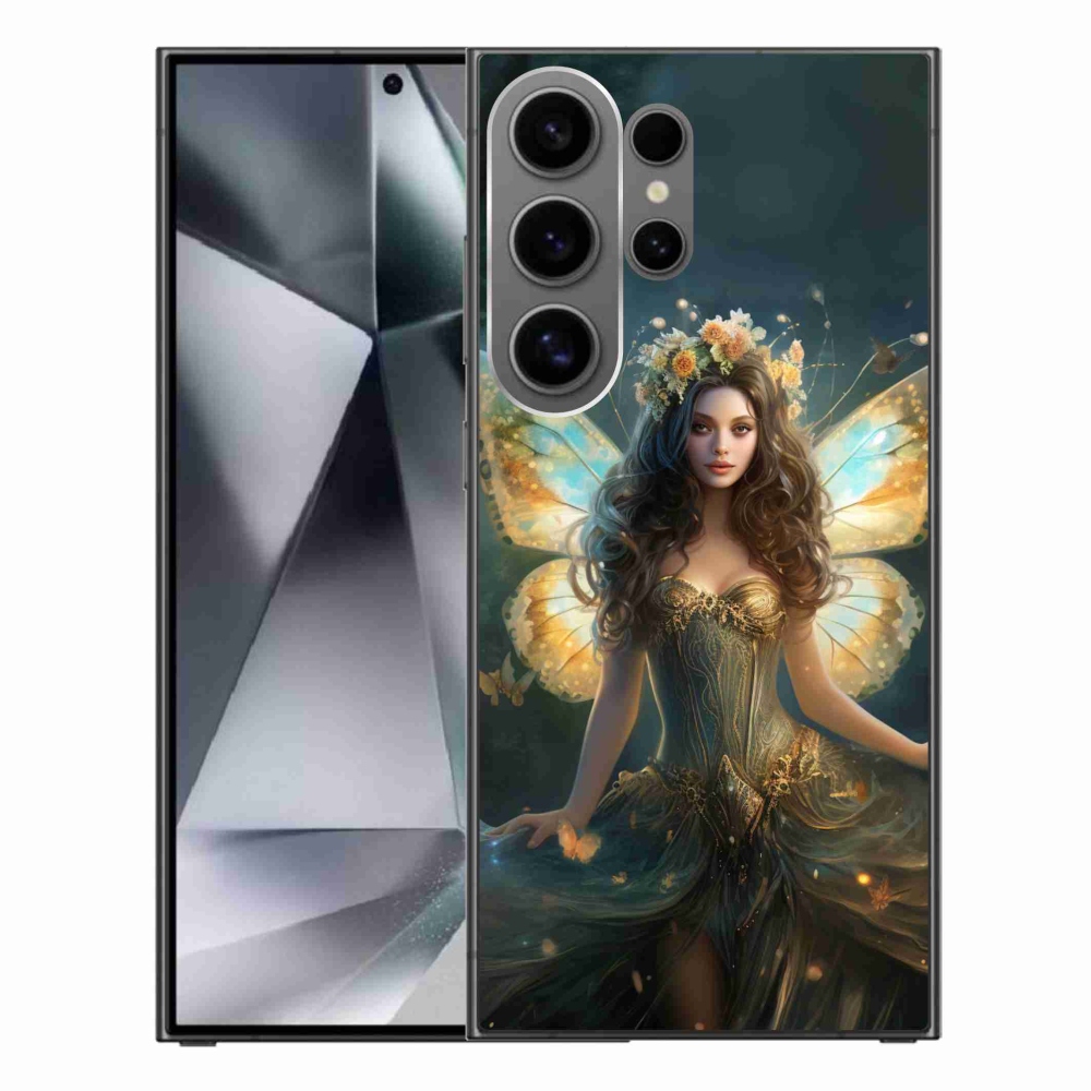 Gél borítás mmCase Samsung Galaxy S24 Ultra - pillangó nőhöz