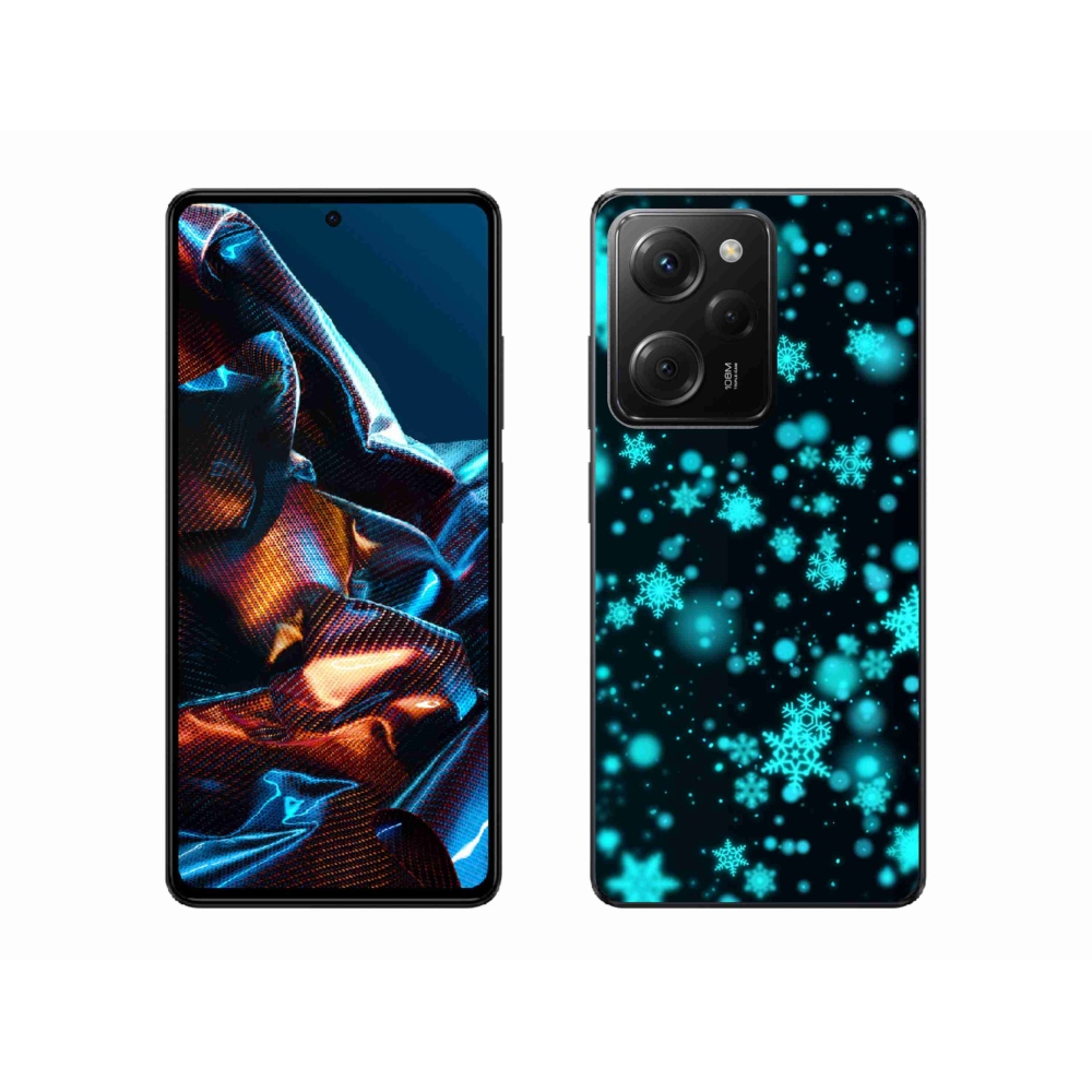 Gél borítás mmCase a Xiaomi Poco X5 Pro 5G-hez - hópelyhek 1
