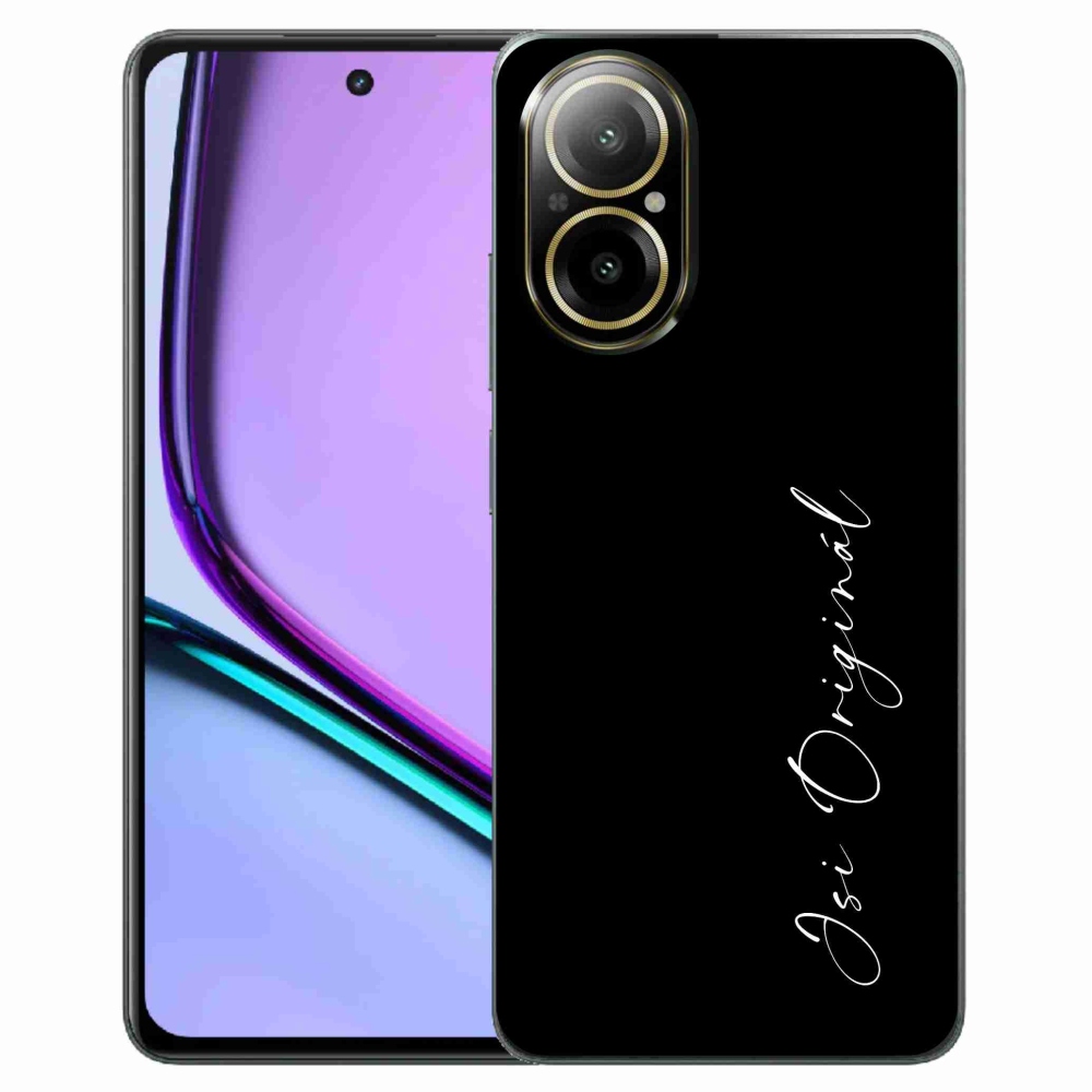 Gélburkolat mmCase a Realme C67-en - te vagy az eredeti fekete háttér