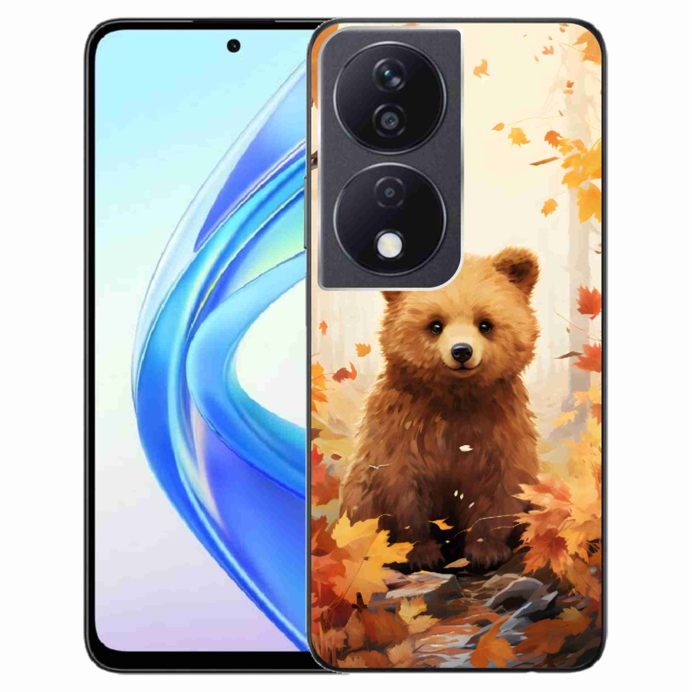 Zselés borítás mmCase a Honor X7b/Honor 90 Smart számára - medve az erdőben