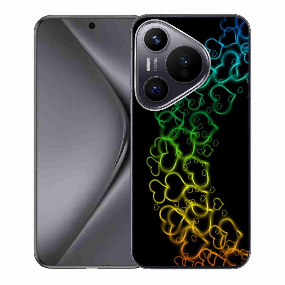 Gél borító mmCase a Huawei Pura 70 készülékhez - színes szívek